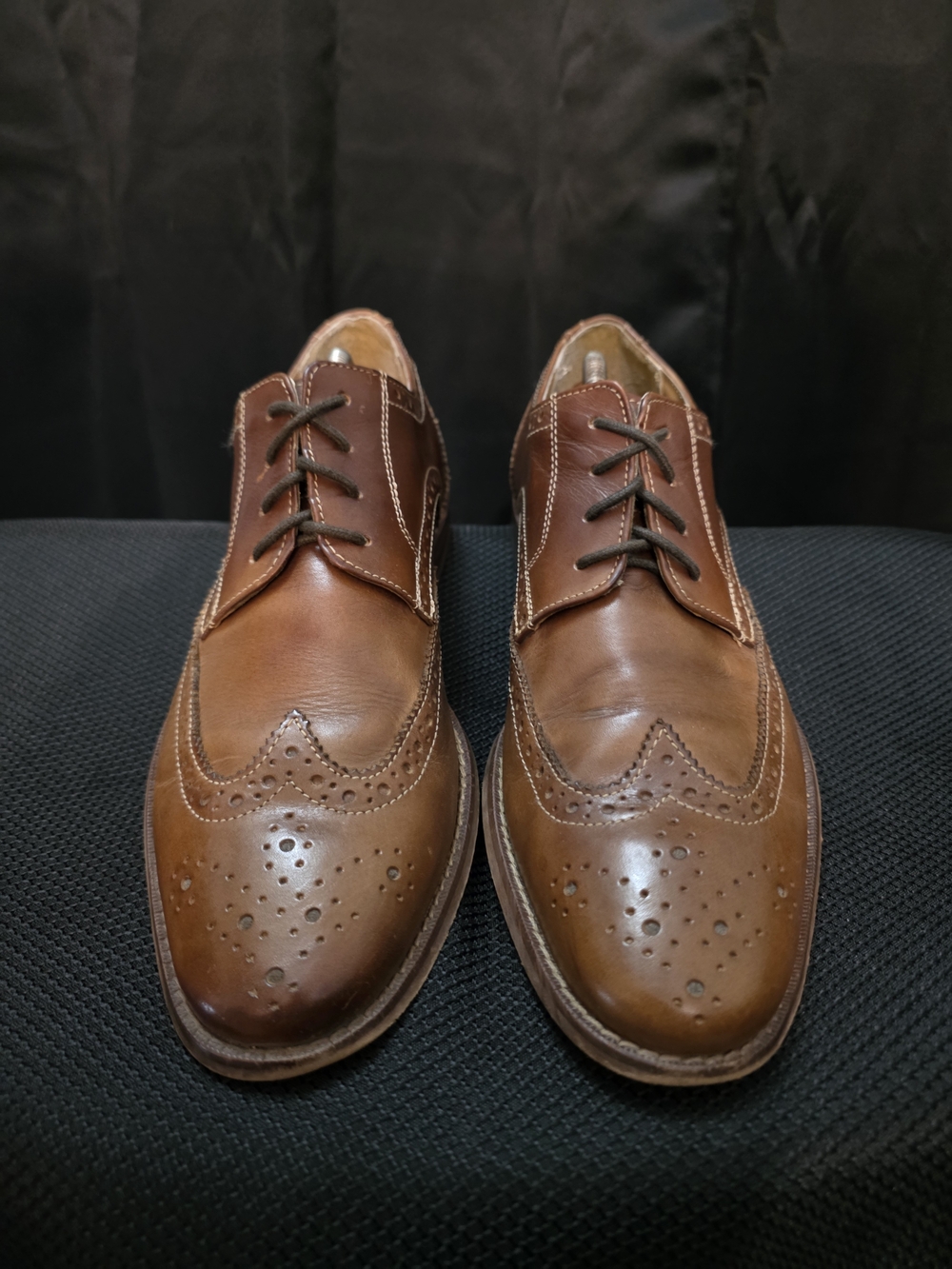 Men's Brown Leather Brogue Derby Shoes